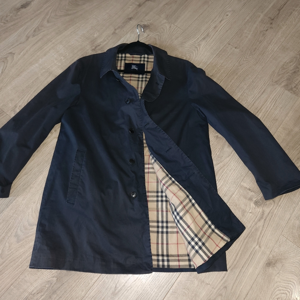 Burberry London Trench Coat Stainless Steel Collar Long Lenght